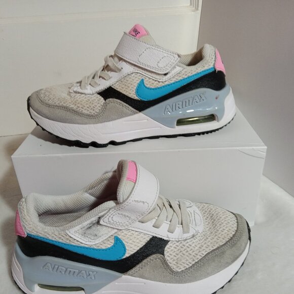 Nike Air Max System PS White Blue Sneakers Toddler Shoe Size 11C DQ0285-106 - Picture 1 of 2